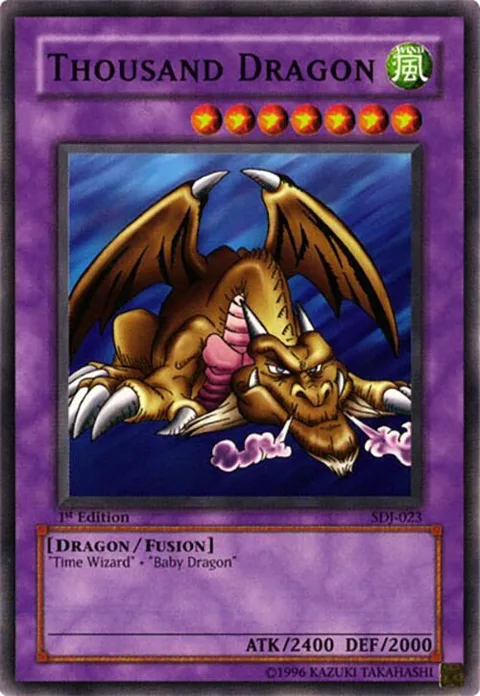 Thousand Dragon SDJ-023 Unlimited Yu-Gi-Oh card from Starter Deck: Joey