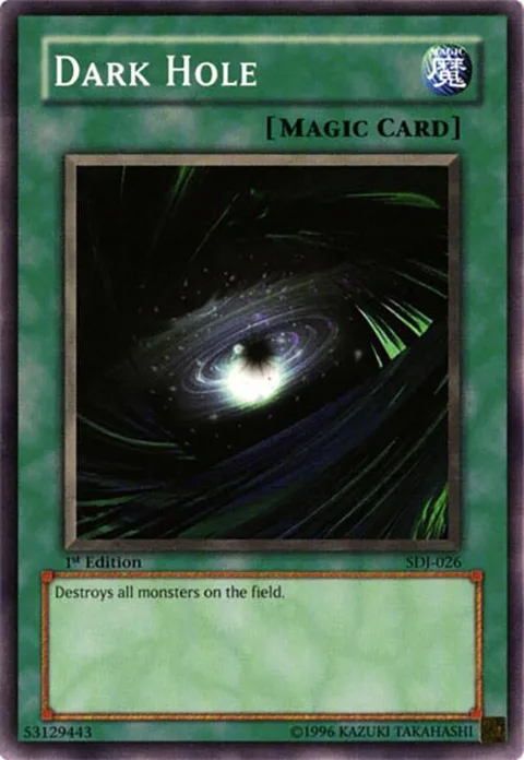 Dark Hole SDJ-026 1st Edition Yu-Gi-Oh card from Starter Deck: Joey