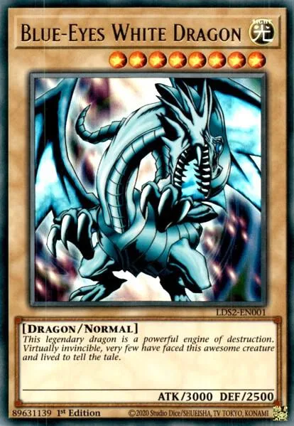 Blue-Eyes White Dragon LDS2-EN001 Yu-Gi-Oh card from Legendary Duelists: Season 2