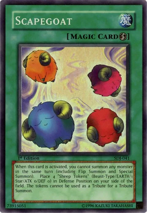 Scapegoat SDJ-041 1st Edition Yu-Gi-Oh card from Starter Deck: Joey