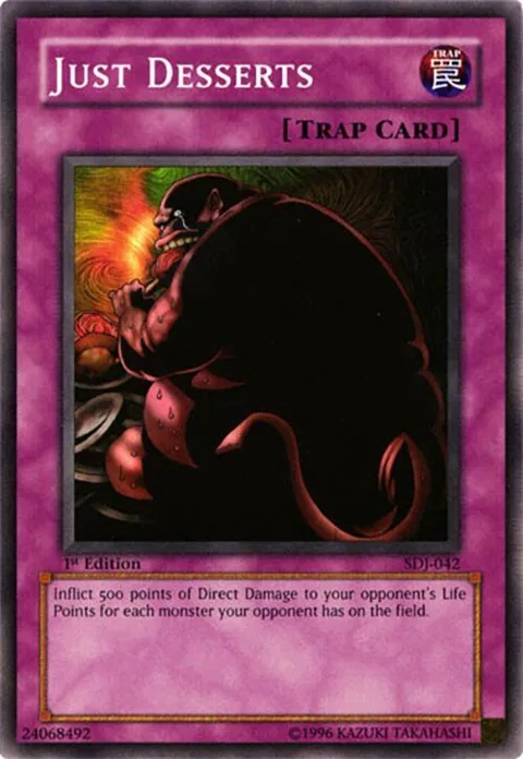 Just Desserts SDJ-042 Unlimited Yu-Gi-Oh card from Starter Deck: Joey
