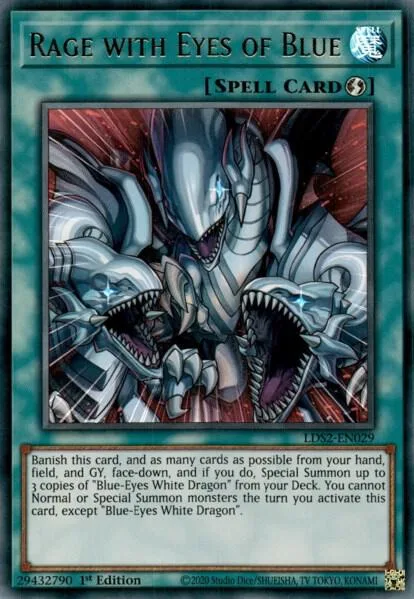 Rage with Eyes of Blue LDS2-EN029 Yu-Gi-Oh card from Legendary Duelists: Season 2