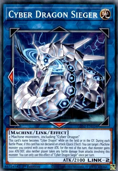 Cyber Dragon Sieger LDS2-EN034 Yu-Gi-Oh card from Legendary Duelists: Season 2
