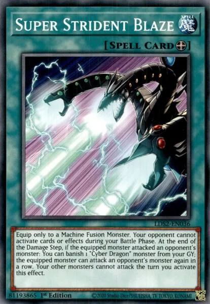 Super Strident Blaze LDS2-EN036 Yu-Gi-Oh card from Legendary Duelists: Season 2