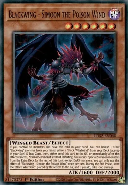 Blackwing - Simoon the Poison Wind LDS2-EN040 Yu-Gi-Oh card from Legendary Duelists: Season 2