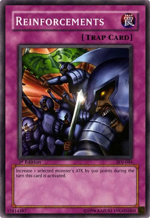 Reinforcements SDJ-044 Yu-Gi-Oh card from Starter Deck: Joey