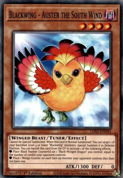 Blackwing - Auster the South Wind LDS2-EN041 Yu-Gi-Oh card from Legendary Duelists: Season 2