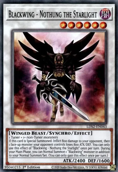 Blackwing - Nothung the Starlight LDS2-EN043 Yu-Gi-Oh card from Legendary Duelists: Season 2