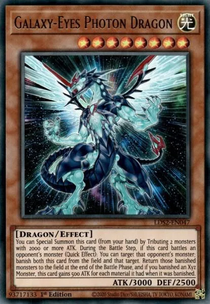 Galaxy-Eyes Photon Dragon LDS2-EN047 Yu-Gi-Oh card from Legendary Duelists: Season 2