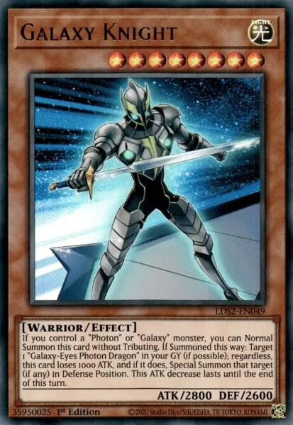 Galaxy Knight LDS2-EN049 Yu-Gi-Oh card from Legendary Duelists: Season 2