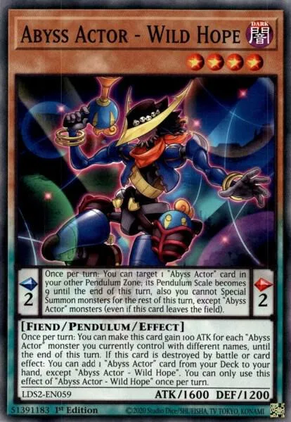 Abyss Actor - Wild Hope LDS2-EN059 Yu-Gi-Oh card from Legendary Duelists: Season 2
