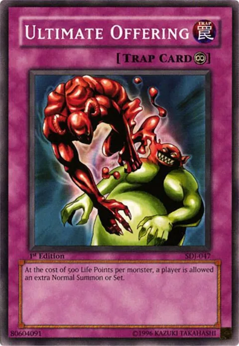 Ultimate Offering SDJ-047 1st Edition Yu-Gi-Oh card from Starter Deck: Joey