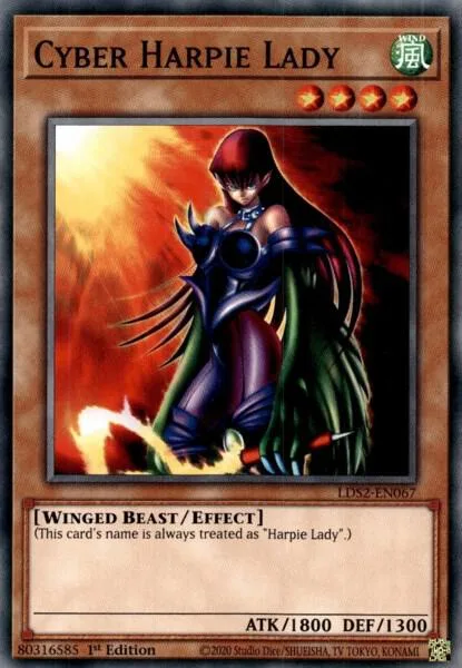 Cyber Harpie Lady LDS2-EN067 Yu-Gi-Oh card from Legendary Duelists: Season 2