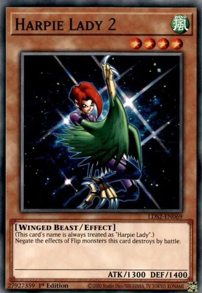 Harpie Lady 2 LDS2-EN069 Yu-Gi-Oh card from Legendary Duelists: Season 2