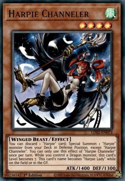 Harpie Channeler LDS2-EN073 Yu-Gi-Oh card from Legendary Duelists: Season 2