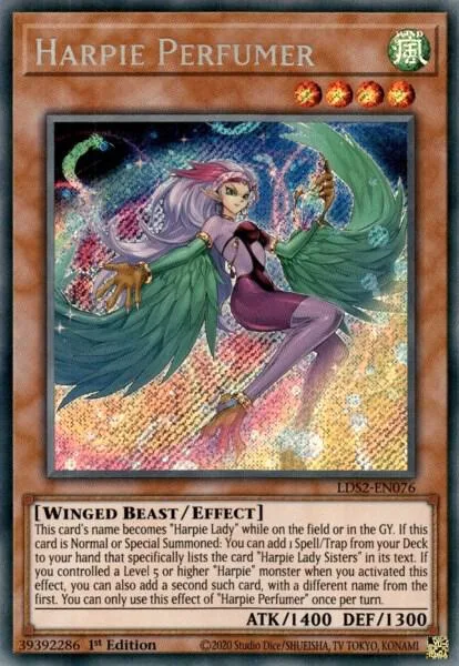 Harpie Perfumer LDS2-EN076 Yu-Gi-Oh card from Legendary Duelists: Season 2