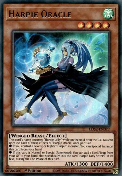 Harpie Oracle LDS2-EN077 Yu-Gi-Oh card from Legendary Duelists: Season 2