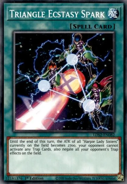 Triangle Ecstasy Spark LDS2-EN082 Yu-Gi-Oh card from Legendary Duelists: Season 2