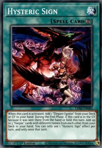 Hysteric Sign LDS2-EN083 Yu-Gi-Oh card from Legendary Duelists: Season 2