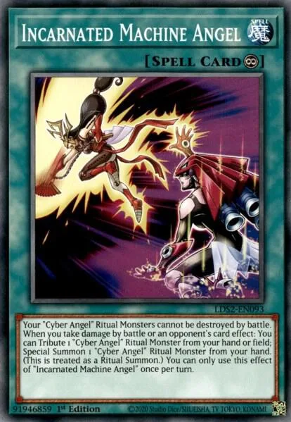 Incarnated Machine Angel LDS2-EN093 Yu-Gi-Oh card from Legendary Duelists: Season 2