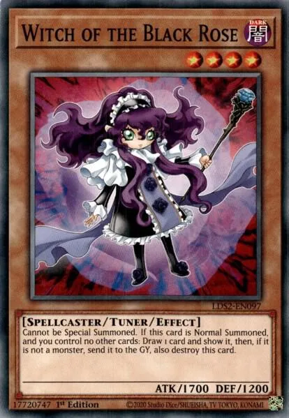Witch of the Black Rose LDS2-EN097 Yu-Gi-Oh card from Legendary Duelists: Season 2
