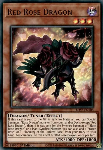 Red Rose Dragon LDS2-EN108 Yu-Gi-Oh card from Legendary Duelists: Season 2