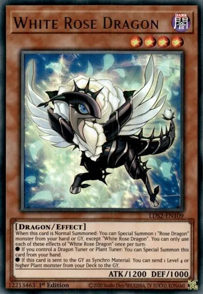 White Rose Dragon LDS2-EN109 Yu-Gi-Oh card from Legendary Duelists: Season 2