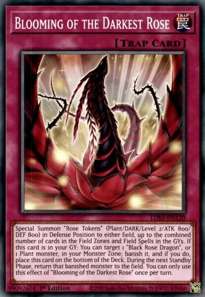 Blooming of the Darkest Rose LDS2-EN120 Yu-Gi-Oh card from Legendary Duelists: Season 2