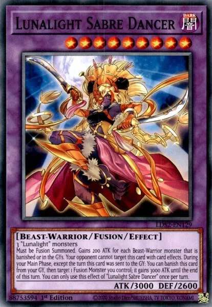 Lunalight Sabre Dancer LDS2-EN129 Yu-Gi-Oh card from Legendary Duelists: Season 2