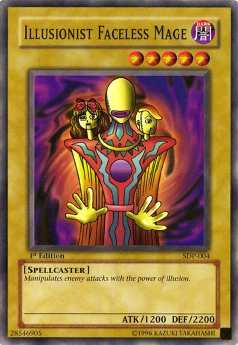Illusionist Faceless Mage SDP-004 1st Edition Yu-Gi-Oh card from Starter Deck: Pegasus
