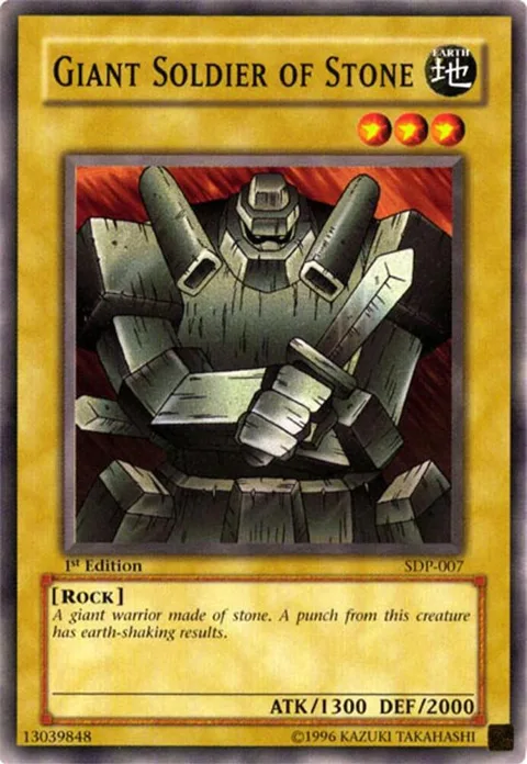 Giant Soldier of Stone SDP-007 Unlimited Yu-Gi-Oh card from Starter Deck: Pegasus