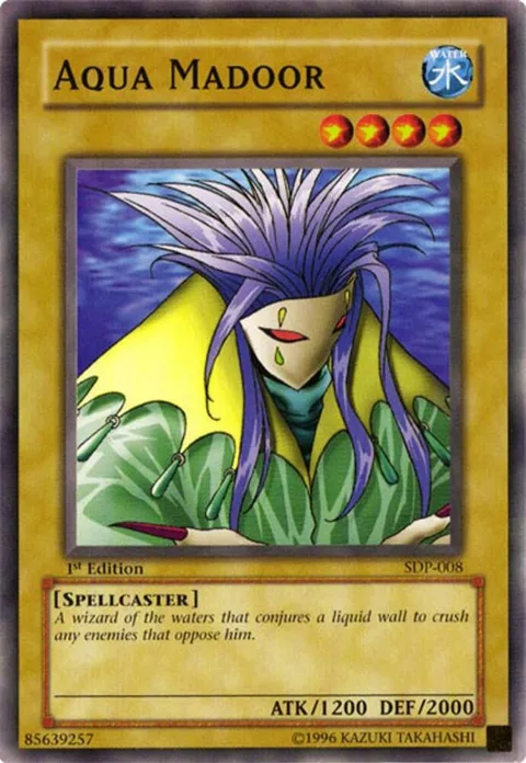 Aqua Madoor SDP-008 Unlimited Yu-Gi-Oh card from Starter Deck: Pegasus