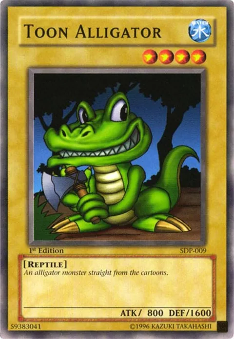 Toon Alligator SDP-009 1st Edition Yu-Gi-Oh card from Starter Deck: Pegasus