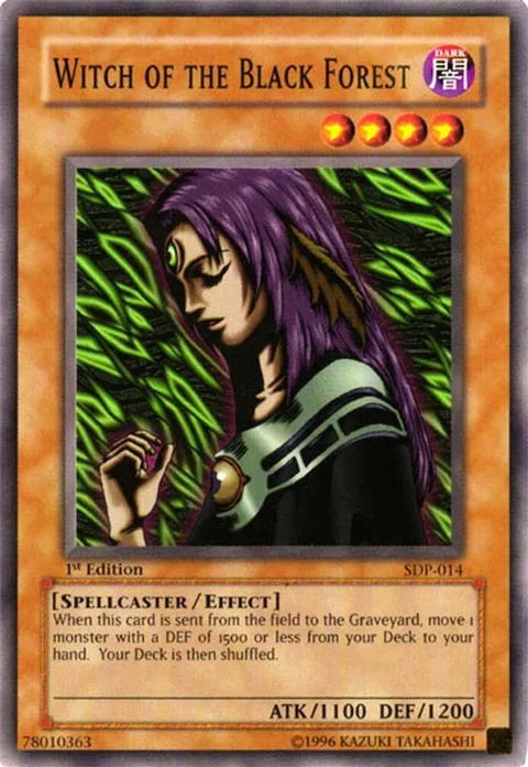 Witch of the Black Forest SDP-014 Unlimited Yu-Gi-Oh card from Starter Deck: Pegasus