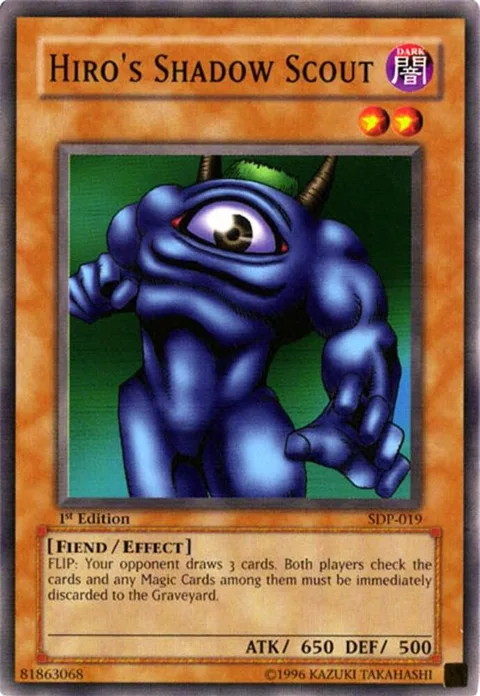 Hiro's Shadow Scout SDP-019 Unlimited Yu-Gi-Oh card from Starter Deck: Pegasus