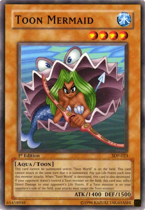 Toon Mermaid SDP-023 1st Edition Yu-Gi-Oh card from Starter Deck: Pegasus
