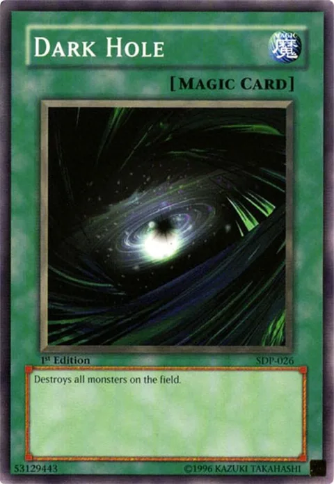 Dark Hole SDP-026 Unlimited Yu-Gi-Oh card from Starter Deck: Pegasus