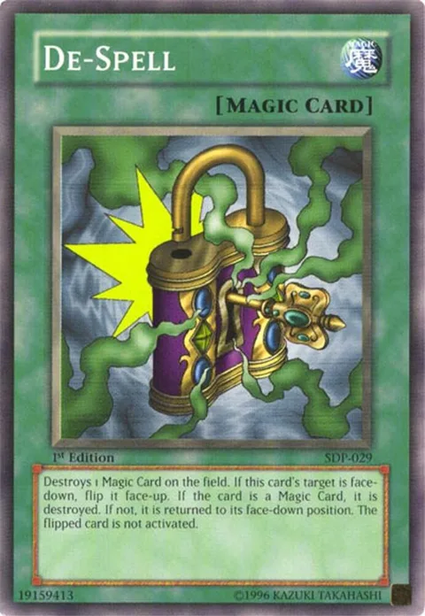 De-Spell SDP-029 Yu-Gi-Oh card from Starter Deck: Pegasus