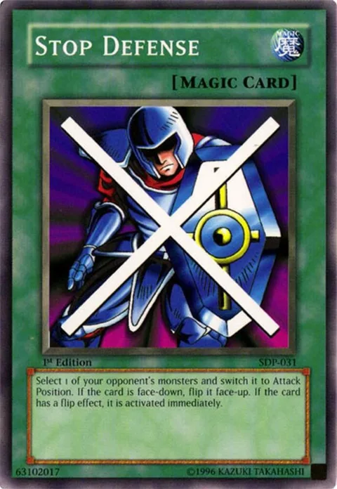 Stop Defense SDP-031 Unlimited Yu-Gi-Oh card from Starter Deck: Pegasus