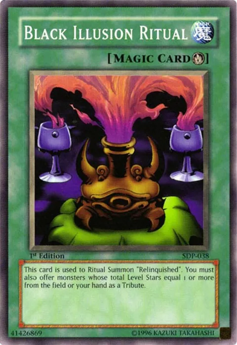 Black Illusion Ritual SDP-038 1st Edition Yu-Gi-Oh card from Starter Deck: Pegasus