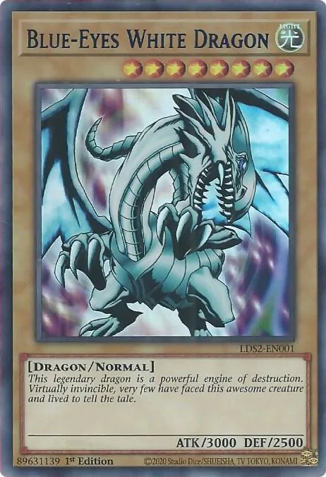Blue-Eyes White Dragon Blue LDS2-EN001 Yu-Gi-Oh card from Legendary Duelists: Season 2