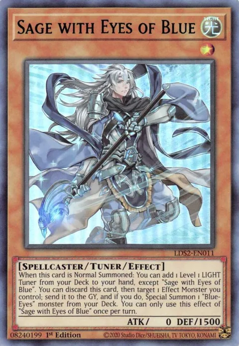 Sage with Eyes of Blue Green LDS2-EN011 Yu-Gi-Oh card from Legendary Duelists: Season 2