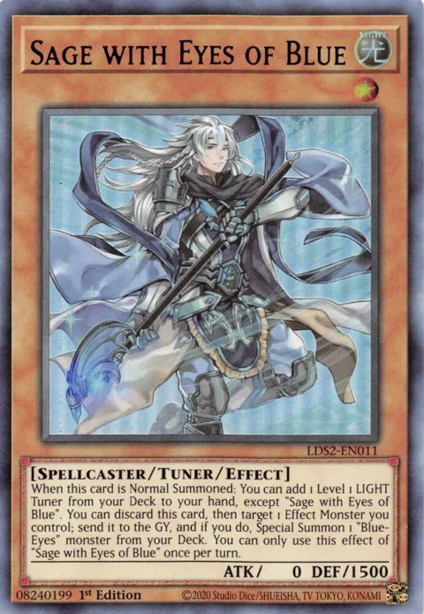 Sage with Eyes of Blue Purple LDS2-EN011 Yu-Gi-Oh card from Legendary Duelists: Season 2
