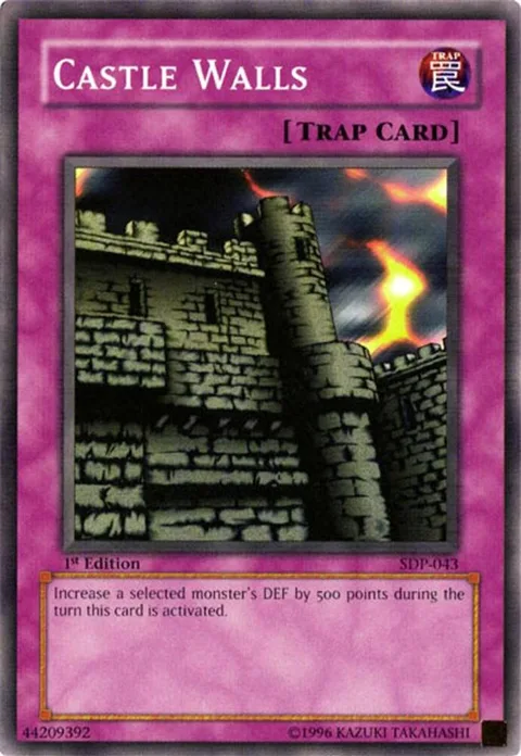 Castle Walls SDP-043 1st Edition Yu-Gi-Oh card from Starter Deck: Pegasus