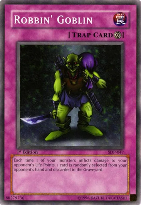 Robbin' Goblin SDP-047 1st Edition Yu-Gi-Oh card from Starter Deck: Pegasus