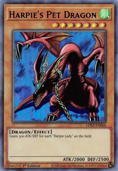 Harpie's Pet Dragon Purple LDS2-EN066 Yu-Gi-Oh card from Legendary Duelists: Season 2