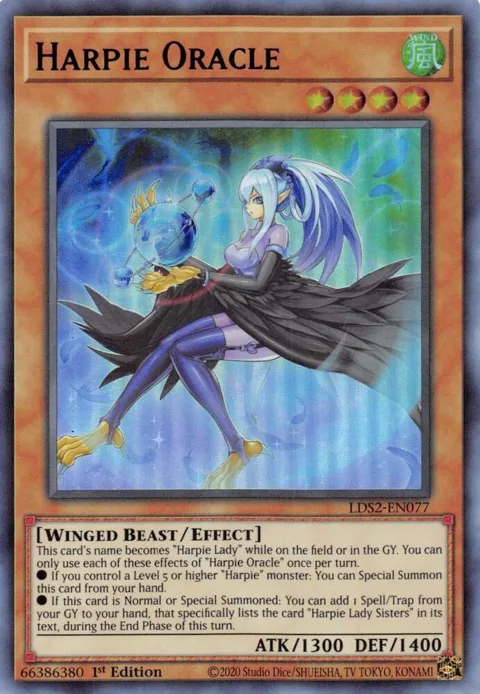 Harpie Oracle Purple LDS2-EN077 Yu-Gi-Oh card from Legendary Duelists: Season 2