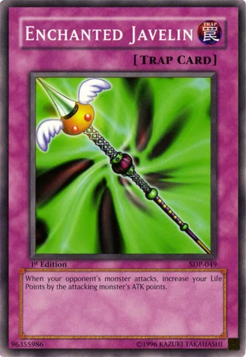 Enchanted Javelin SDP-049 Unlimited Yu-Gi-Oh card from Starter Deck: Pegasus