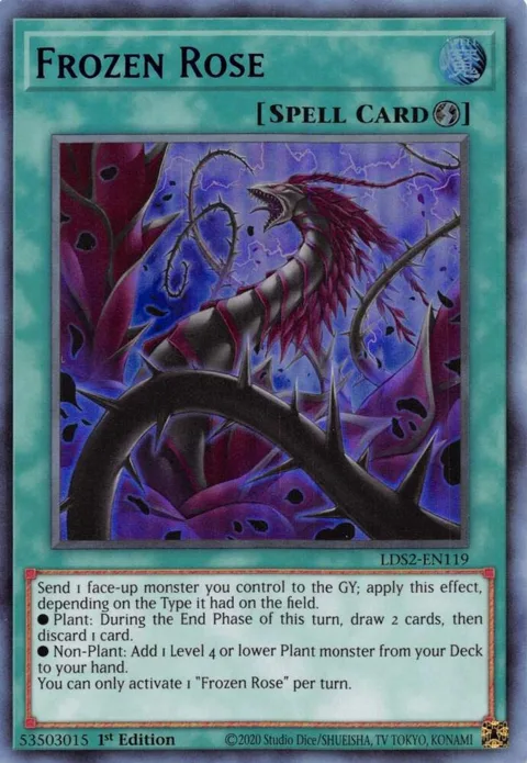 Frozen Rose Blue LDS2-EN119 Yu-Gi-Oh card from Legendary Duelists: Season 2