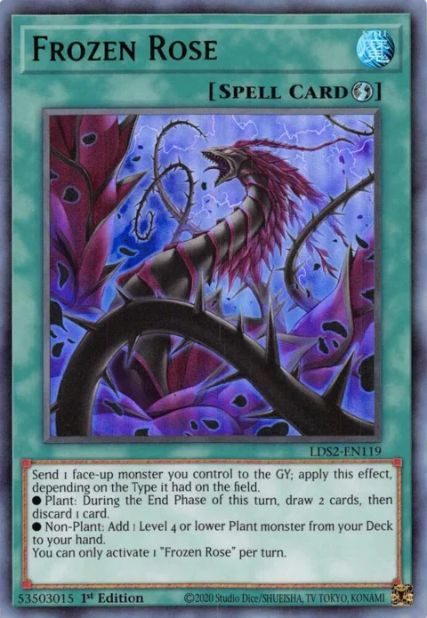 Frozen Rose Green LDS2-EN119 Yu-Gi-Oh card from Legendary Duelists: Season 2